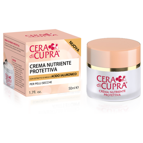 Cera di Cupra - Nutriente Protettiva Met hyaluronzuur, honingextract en vitamine E voor de droge huid Cream - 50 ml pot + doosje