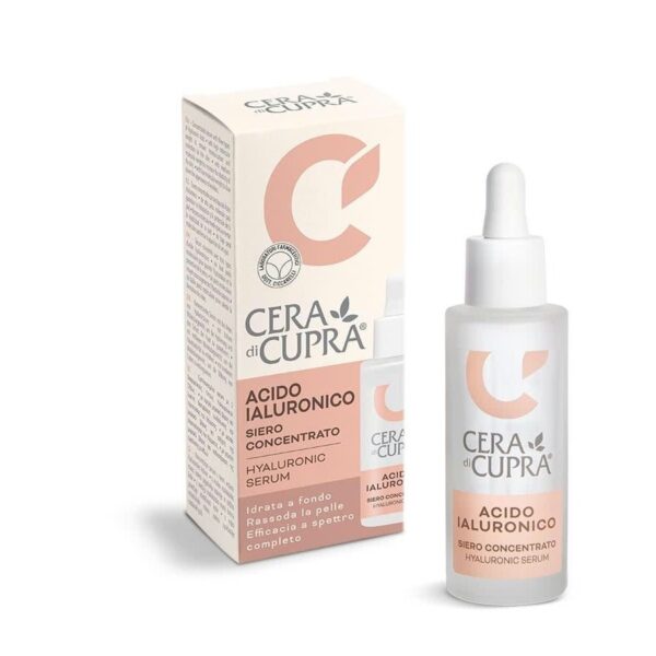 Cera Di Cupra Serum met hyaluronzuur - Acido Ialuronico - doosje en flesje 30ml