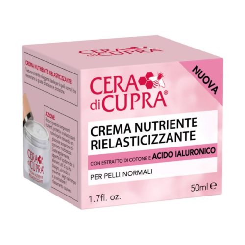 Cera di Cupra – Crema Nutriente Rielasticizzante Voedende dagcrème met hyaluronzuur, katoenextract en natuurlijke oliën voor de normale huid - pot 50ml - doosje