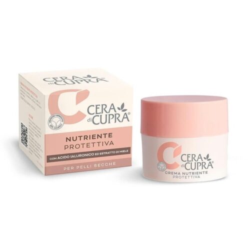 Cera di Cupra - crema viso nutriente protettiva voor de droge huid 50 ml - potje en doosje - met Hyaluronzuur