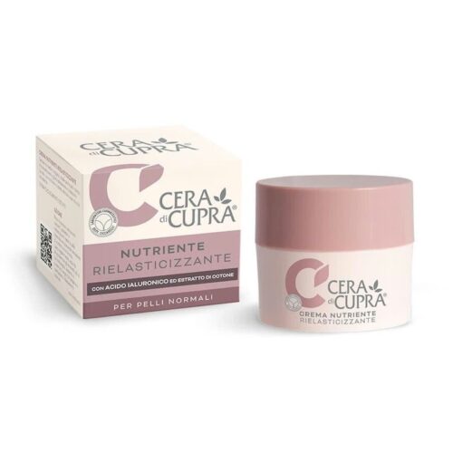 Cera di Cupra – Crema Nutriente Rielasticizzante -Voedende dagcrème met hyaluronzuur, katoenextract en natuurlijke oliën voor de normale huid - pot 50ml - doosje + potje