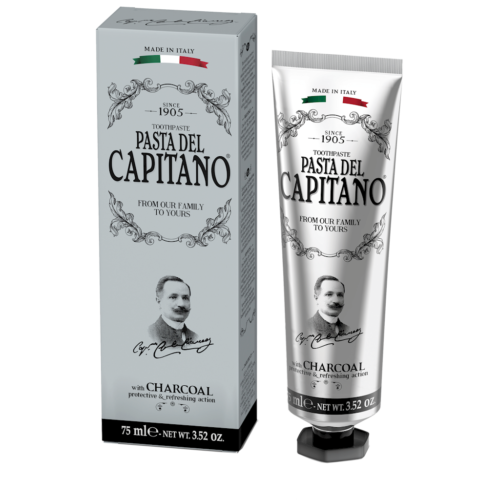 Pasta Del Capitano Charcoal tandpasta - nu ook in Nederland te bestellen bij Belviso Cosmetics