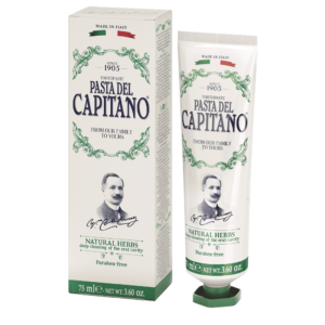 Pasta Del Capitano natural herbs tandpasta - nu ook in Nederland te bestellen bij Belviso Cosmetics