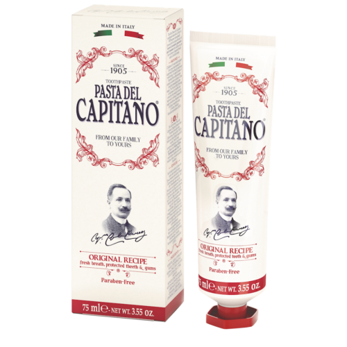 Pasta Del Capitano original receipe tandpasta - nu ook in Nederland te bestellen bij Belviso Cosmetics