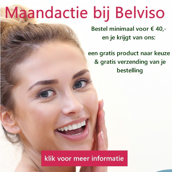 Belviso Maandactie: Gratis product naar keuze bij bestelling van minimaal 40 euro + Gratis verzending