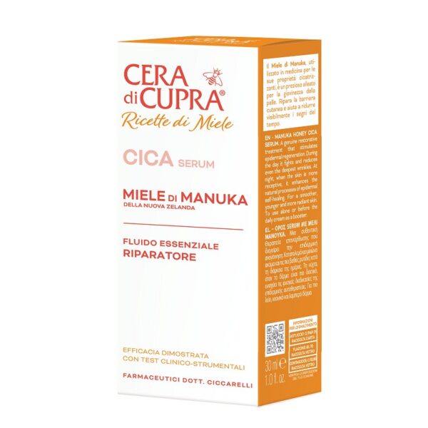 cera-di-cupra-ricette-di-miele-cica-serum-miele-di-manuka-serum-met-manuka-honing-uit-nieuw-zeeland-het-serum-herstelt-verstevigt-versterkt-voorkomt-veroudering-een-geeft-een-stralende-huid - In verpakking