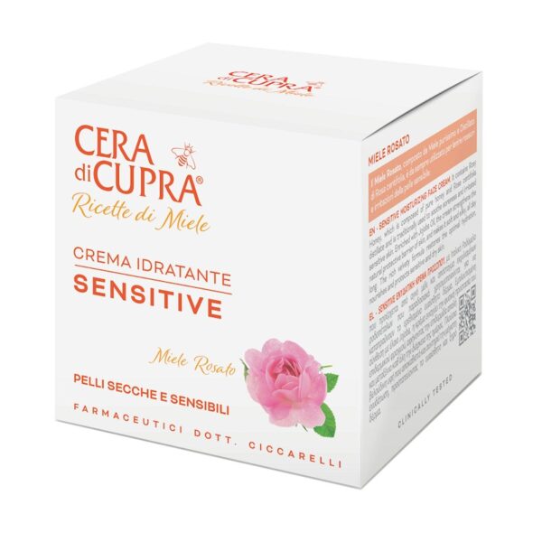 cera-di-cupra-ricette-di-miele-crema-idratante-sensitive-delicate-voorkant-schuin