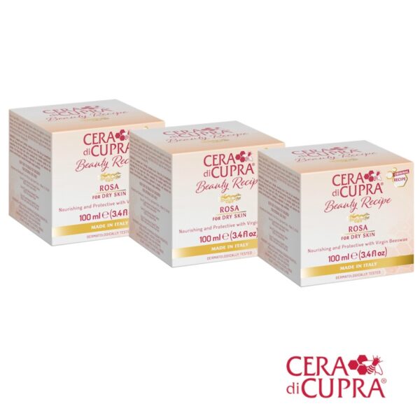 Cera di Cupra Rosa Crème met bijenhoning in een pot - 3 stuks verpakking