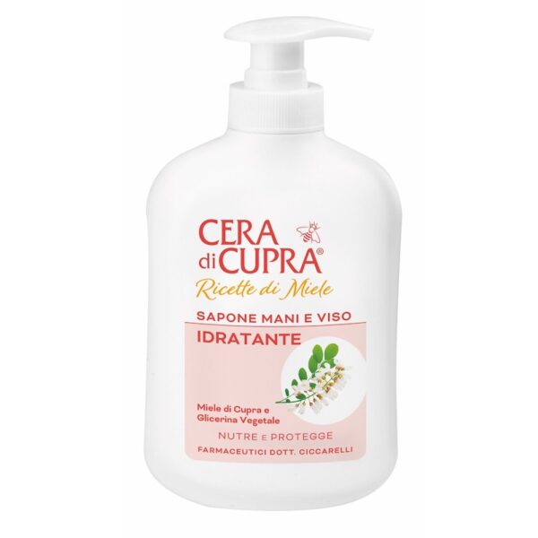 Cera Di Cupra - Recette di Mele - Sapone Mani E Viso Idratante - voedende en hydraterende zeep voor gezicht, handen en lichaam - flacon-met-pompje - 200ml