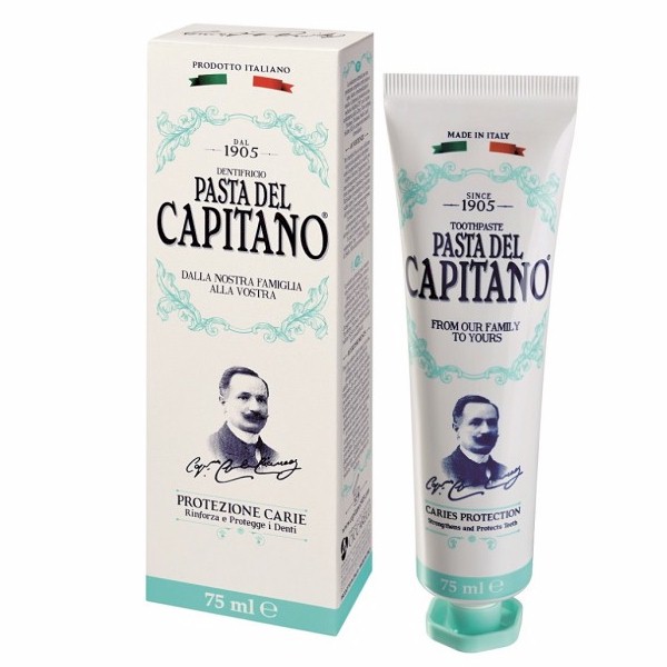 Pasta Del Capitano 1905 Caries Protection -- bescherming tegen caries - zonder parabenen - tube van 75ml
